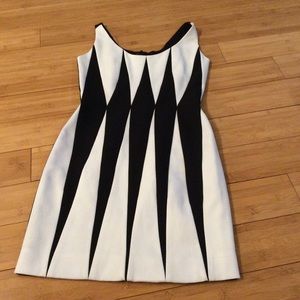 petite dress black and white by kenar size 2